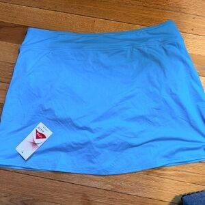 NWT Lands’ End Turquoise Swim Skirt Size 12 Tummy Control Built-In Bottoms
